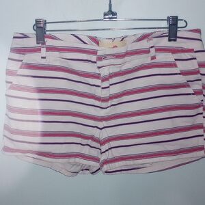 Wishful Park Red and Purple Bermuda Shorts Lightweight Summer Style